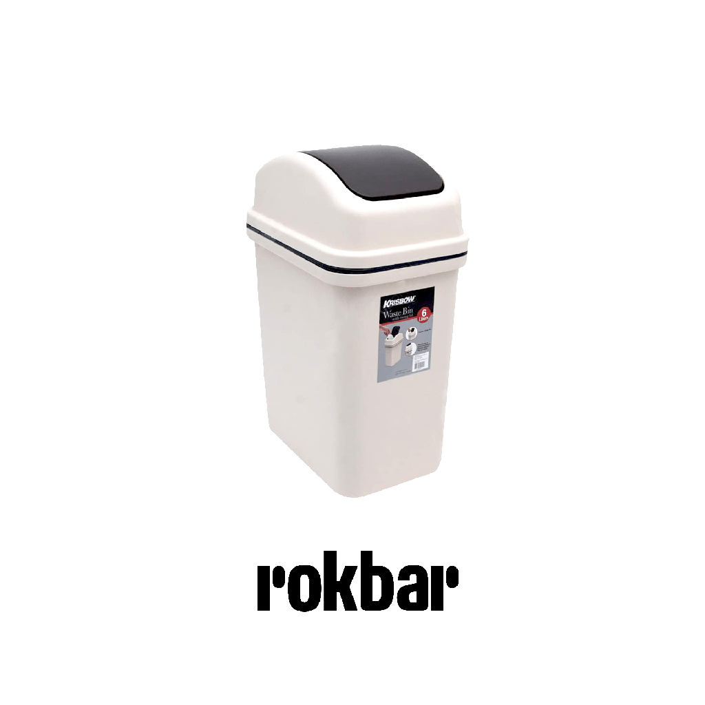 Krisbow 6 Ltr Tempat Sampah Plastik Non Pedal