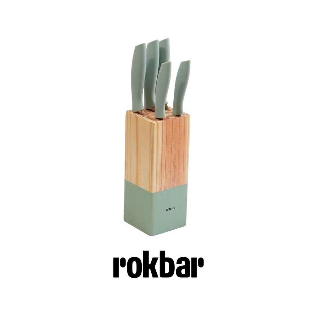 Kris Set 6 Pcs Pisau Dapur Dengan Block Penyimpanan