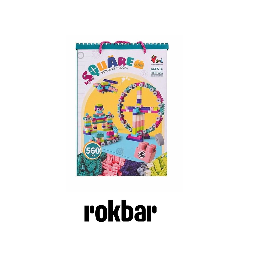 Mainan Brick Balok Susun Anak DIY 560 pcs Bahan ABS