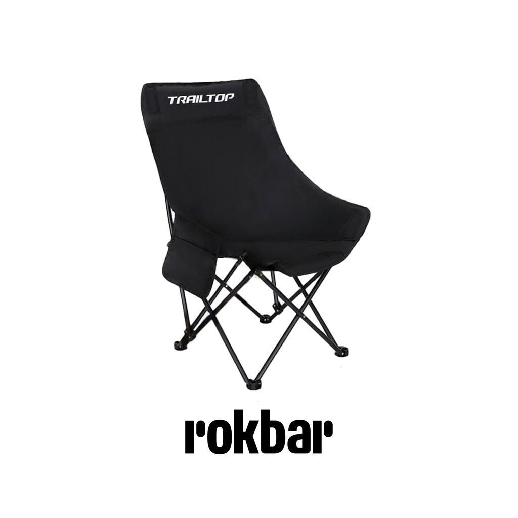 TrailTop Kursi Lipat Sandaran Tinggi Dengan Sandaran Kepala Busa Kursi Camping